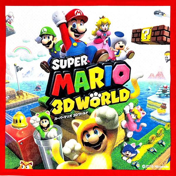 ハンカチ マリオカート 3DWORLD スーパーマリオ 単品 マリオ