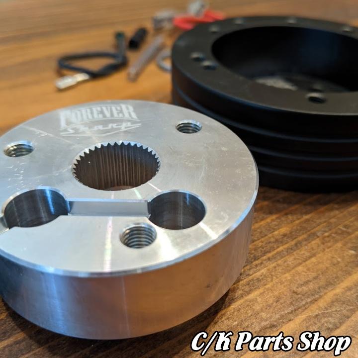 ビレットステアリングホイールアダプター ブラック 5/6ホール PCD 70mm