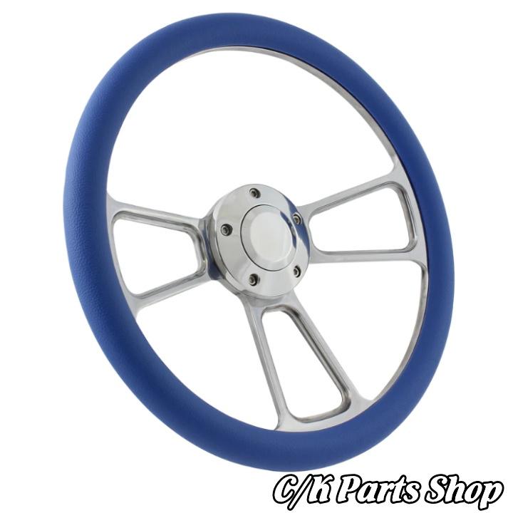 ビレットステアリングホイール 14インチ Φ35cm マッスル ハーフラップ