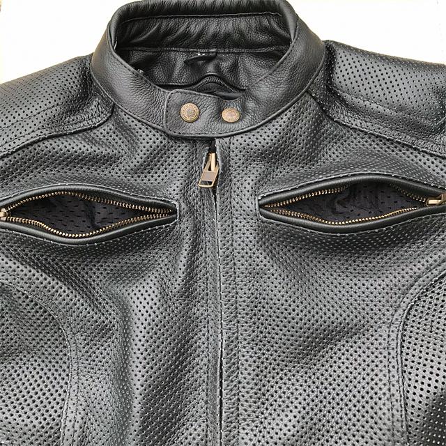 Clooney パンチングレザージャケット GHOST RIDER 牛革 本革 バイク用