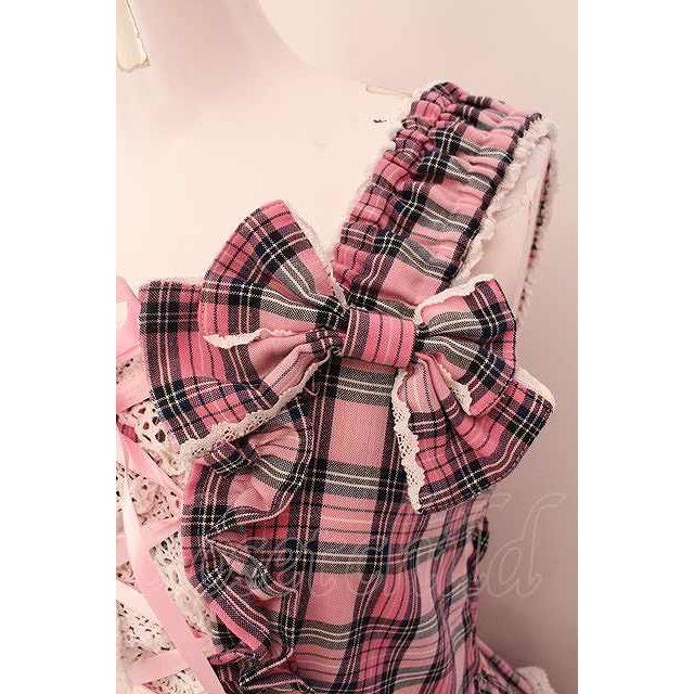 Angelic Pretty / タータンチェック 肩リボンジャンパースカート