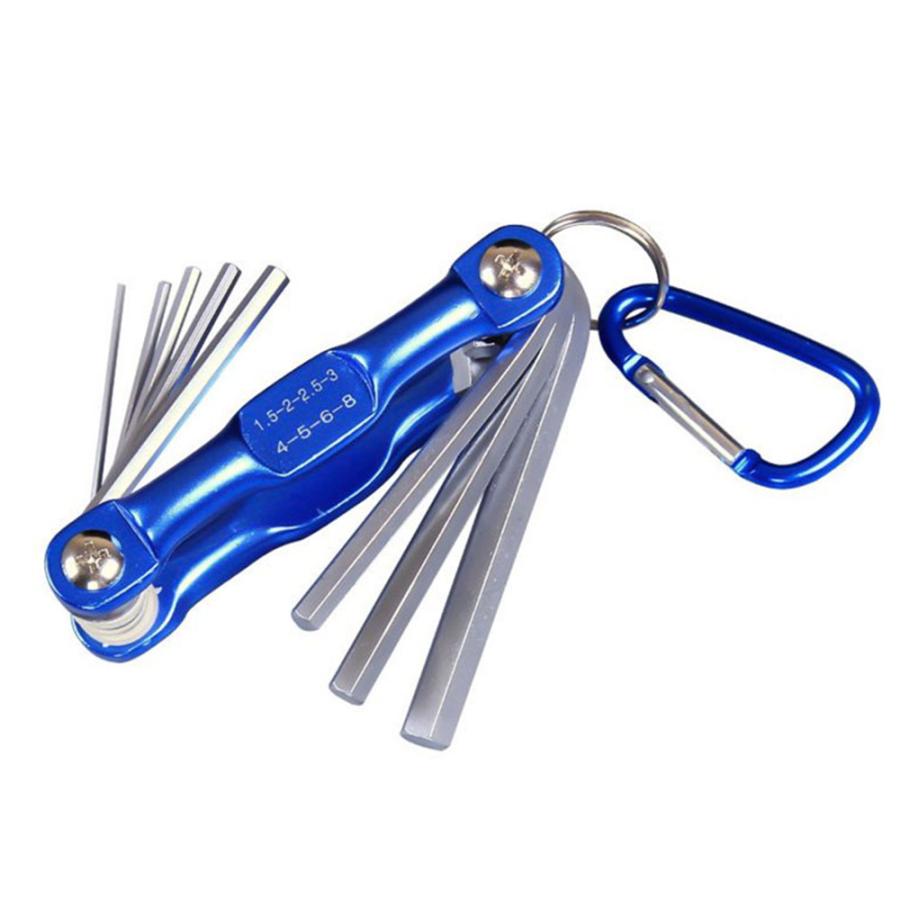 六角レンチ セット 8本 折りたたみ式 六角棒レンチ マルチツール