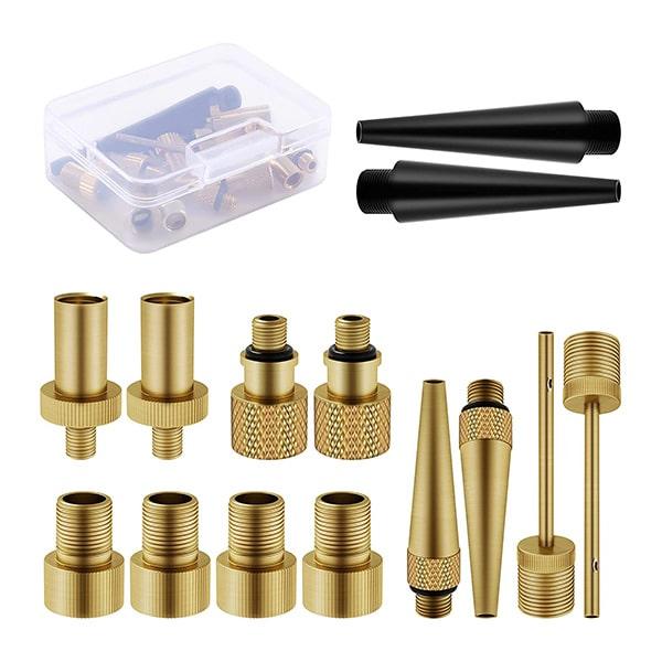 バルブ 変換 アダプター 自転車 空気入れ ボール 仏式 針 クロス