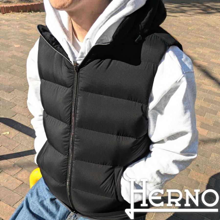 並行輸入品】ヘルノ HERNO ダウンベスト メンズ エコアージュ フード