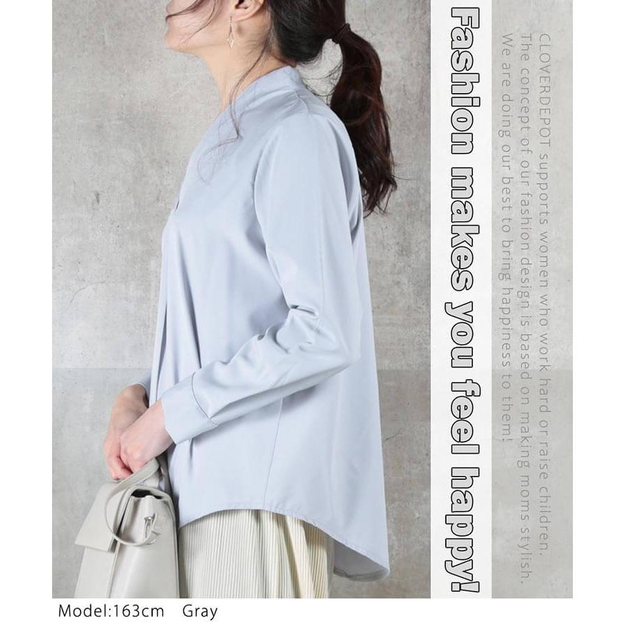 シフォン シャツ 長袖 Vネック ブラウス レディース トップス シフォン