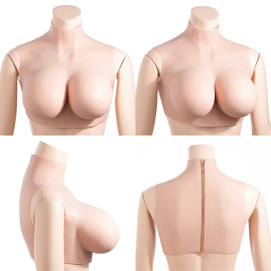ファスナー付 トップなし 軽量もちもちシリコンバスト G-Hカップ