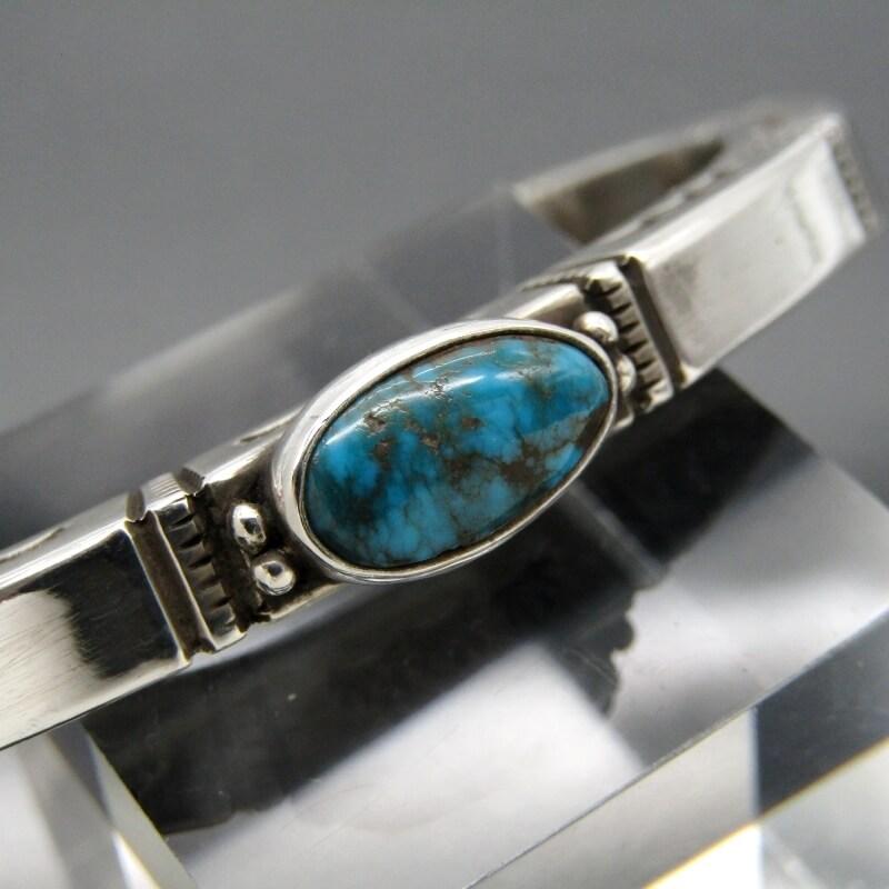 美品 Herman Smith ナバホ族 バングル ターコイズ ハーマンスミス 3面