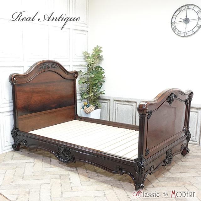 フランス アンティーク 家具 ベッドフレーム ローズウッド 1910年代