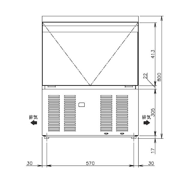 ホシザキ（HOSHIZAKI） 製氷機 IM-65M-2｜アンダーカウンター型 65kg