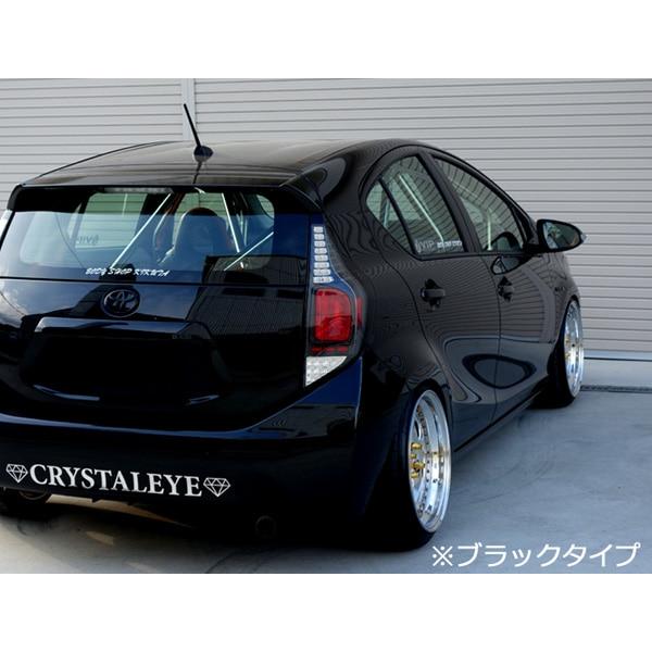 NHP10 AQUA アクア 3Dホール フルLEDテールランプ ブラック