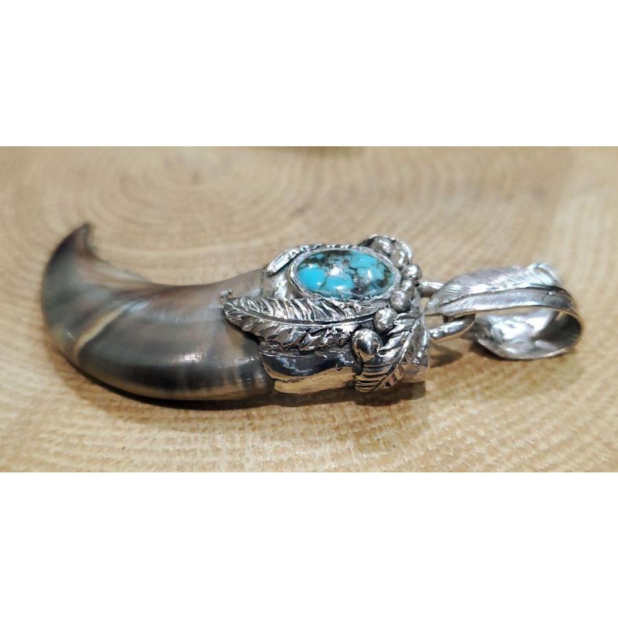 rym-31 熊爪 ベアクロー ターコイズ ペンダント 一点物 ネックレス