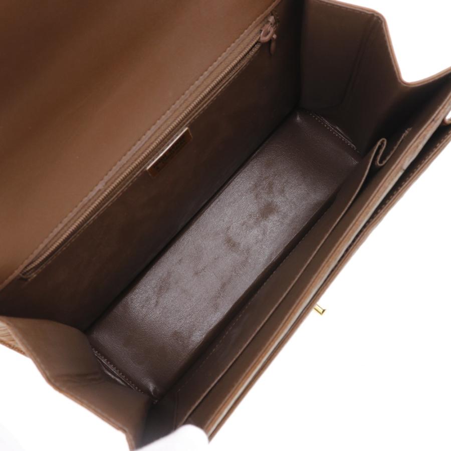 JRA ハンドバッグ オーストリッチ 茶 レディース【11203007】中古 爆買