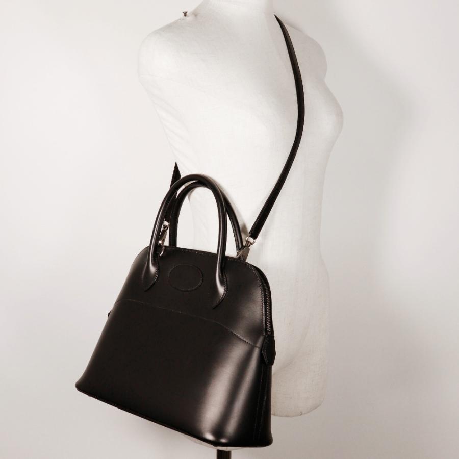 HERMES（エルメス） ボリード31 □D ハンドバッグ ボックスカーフ 黒