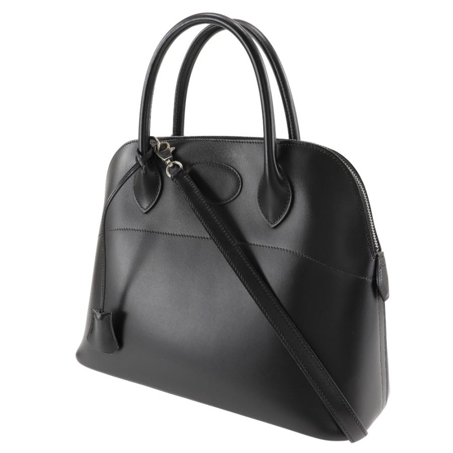 HERMES（エルメス） ボリード31 □D ハンドバッグ ボックスカーフ 黒