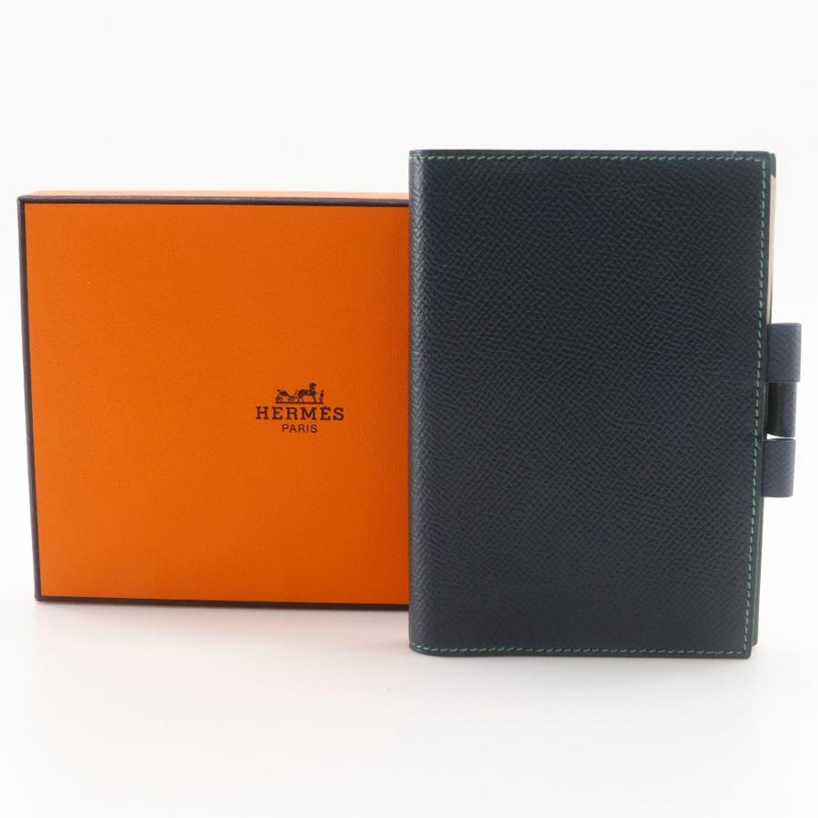 HERMES エルメス アジェンダGM バイカラー □B 手帳カバー ヴォー