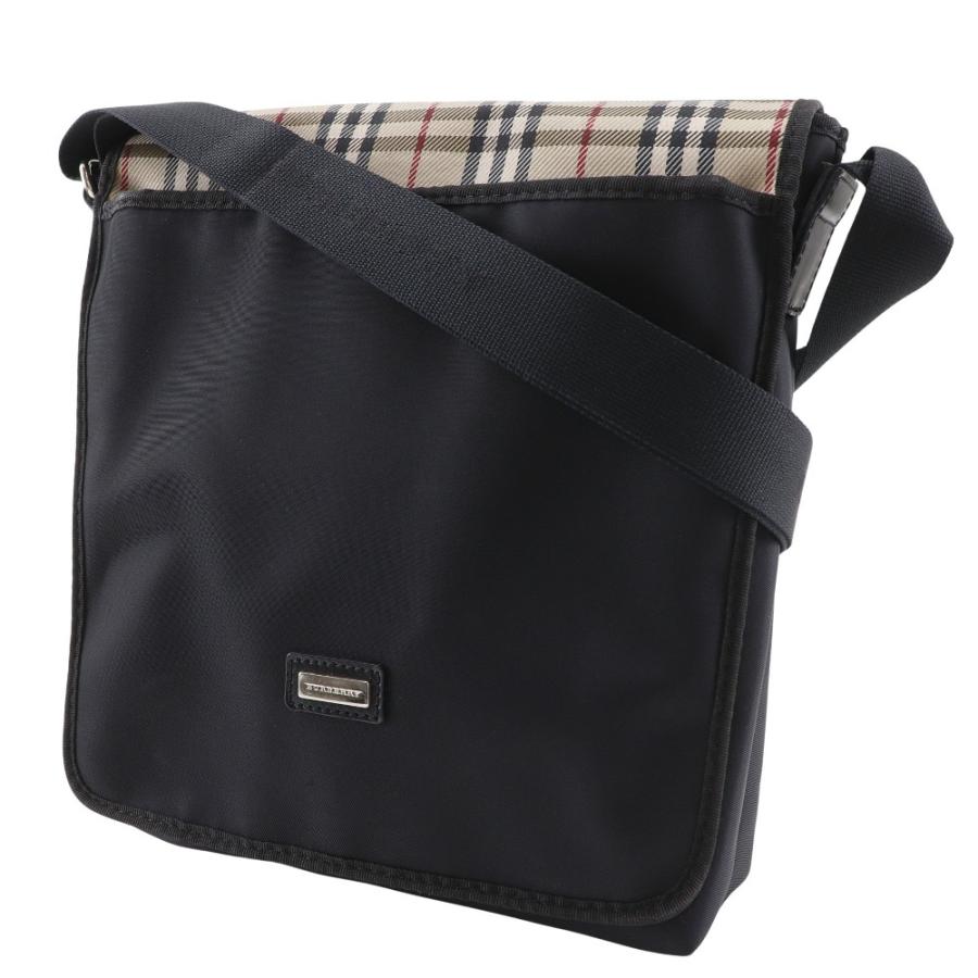 BURBERRY（バーバリー） ノバチェック ショルダーバッグ ナイロン 黒