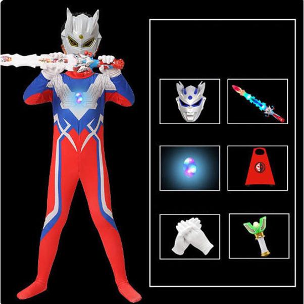 ウルトラマンティガ風全身タイツコスプレ衣装子供成人 キッズ 大人