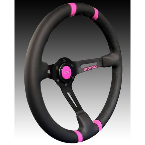 MOMO（モモ） ステアリング AL-04 ドリフト ピンクリボン ホーンボタン
