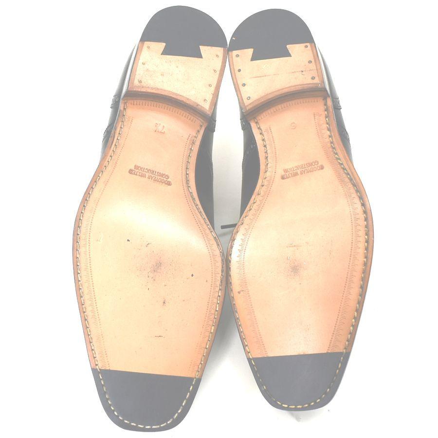 大塚製靴 日本製 本革 パンチドキャップトゥ メダリオン 内羽根 革底