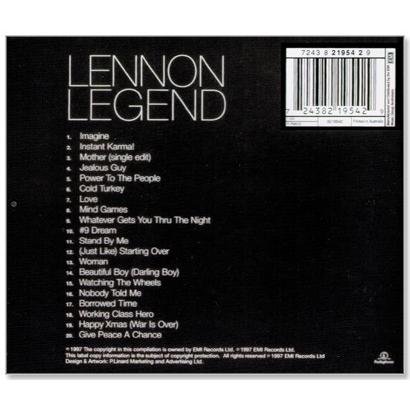 新品 ジョン・レノン JOHN LENNON / LEGEND ベスト盤 全20曲【輸入盤