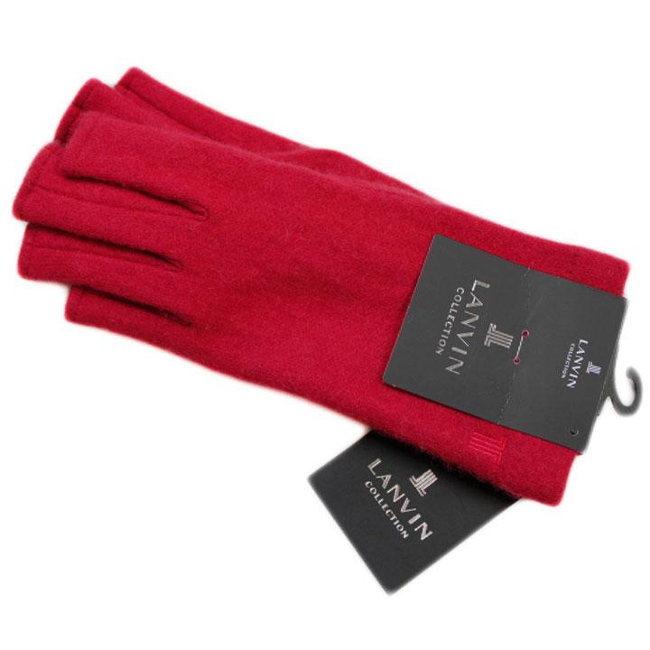 LANVIN COLLECTION 手袋 レディース 指なし 防寒 ランバン