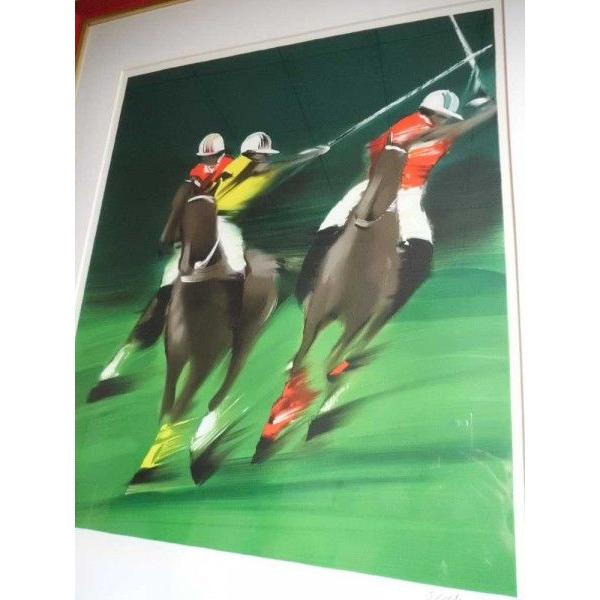 版画 ポロ／ビクトール・スパン リトグラフ 絵画 全国送料無料 : 古都