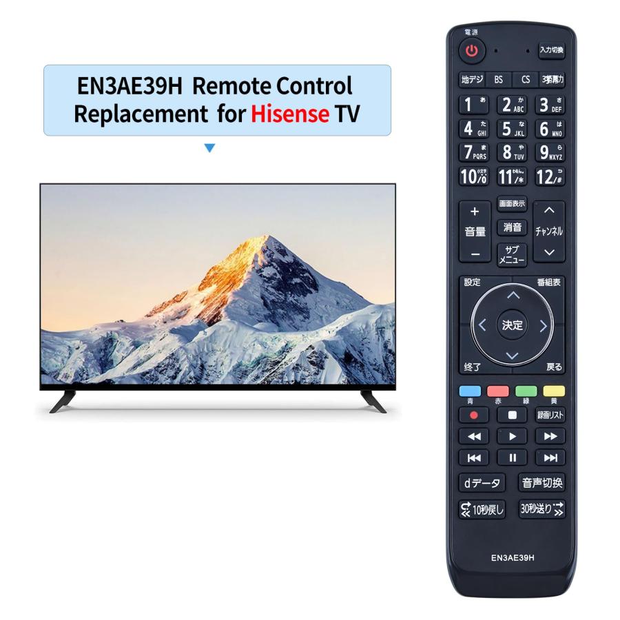 SHZ EN3AE39H ハイセンス液晶テレビ用用テレビリモコン for Hisense