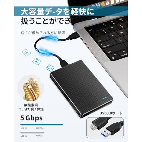 外付けハードディスク 外付けHDD 500GB テレビ録画 超高速データ転送