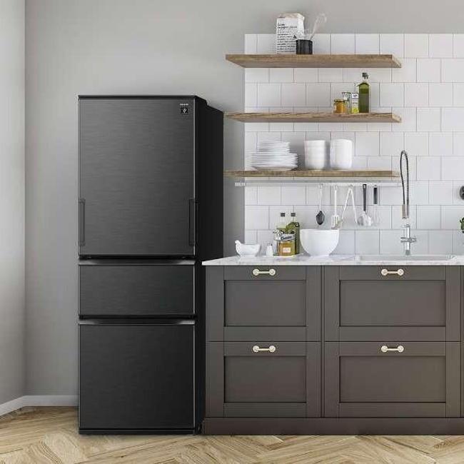 SHARP（シャープ） 冷蔵庫(351〜400L) 両開き冷蔵庫 ダークアッシュ