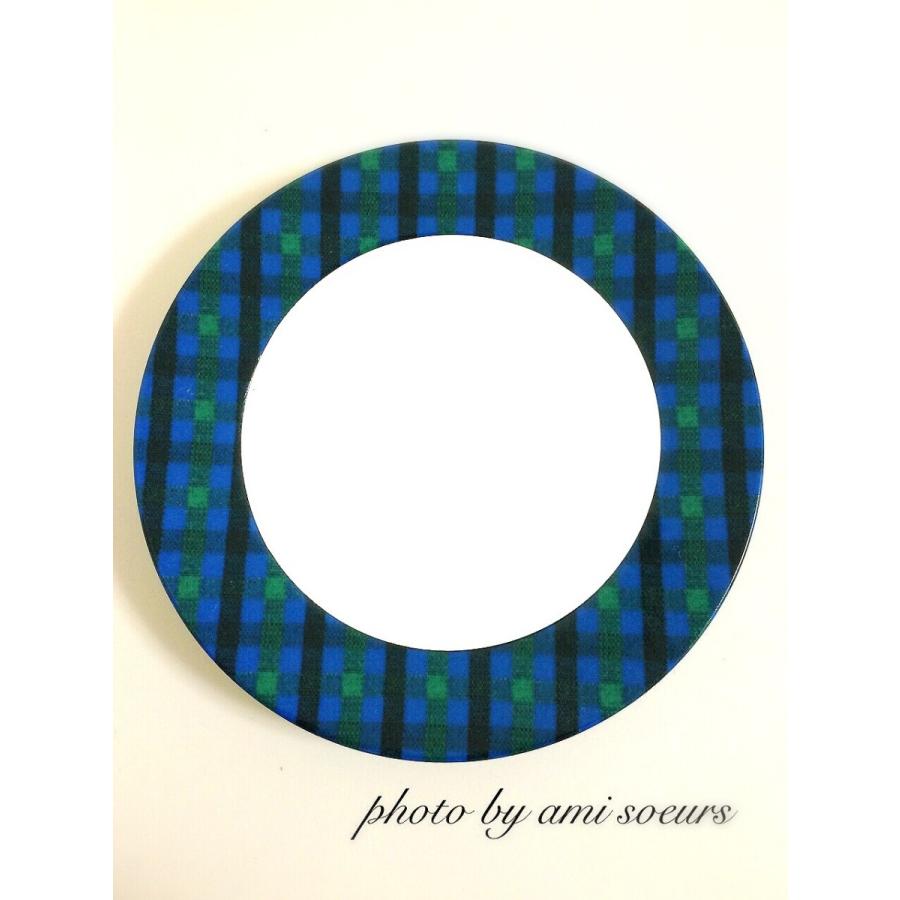 A3サイズ ポーセラーツ転写紙 ファミリア風チェック柄(青) - ラージ