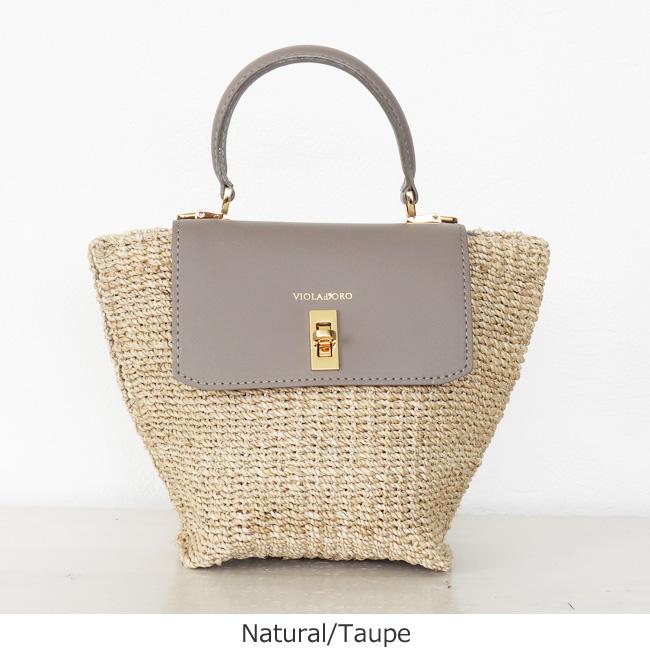 VIOLAd'ORO (ヴィオラドーロ) かごバッグ ショルダー 2WAY アバカ
