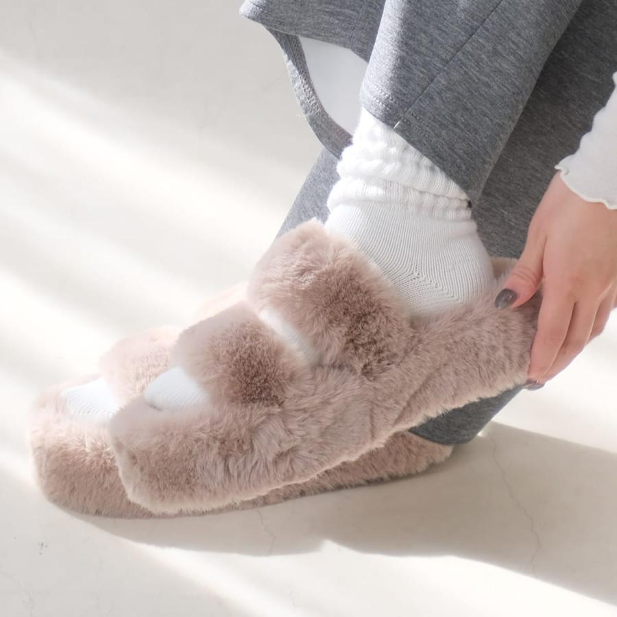 サンダル レディース ふわふわ ファーサンダル 厚底 歩きやすい 履き