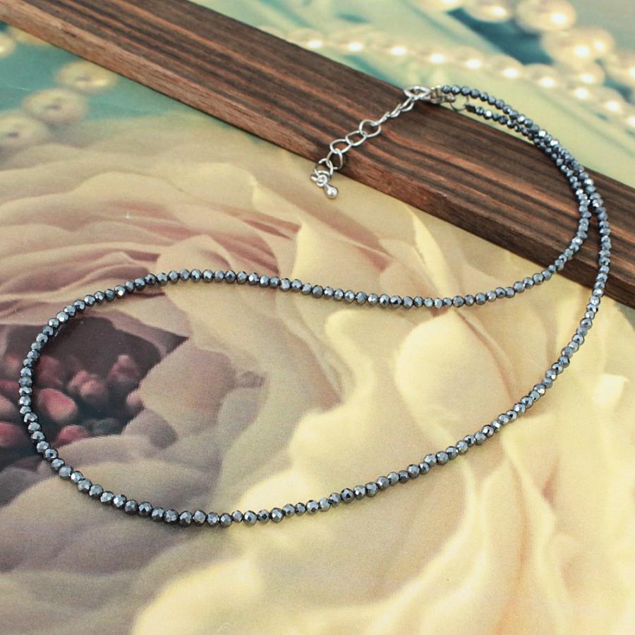 ネックレス レディース テラヘルツ 鉱石 2mm チョーカー 天然石