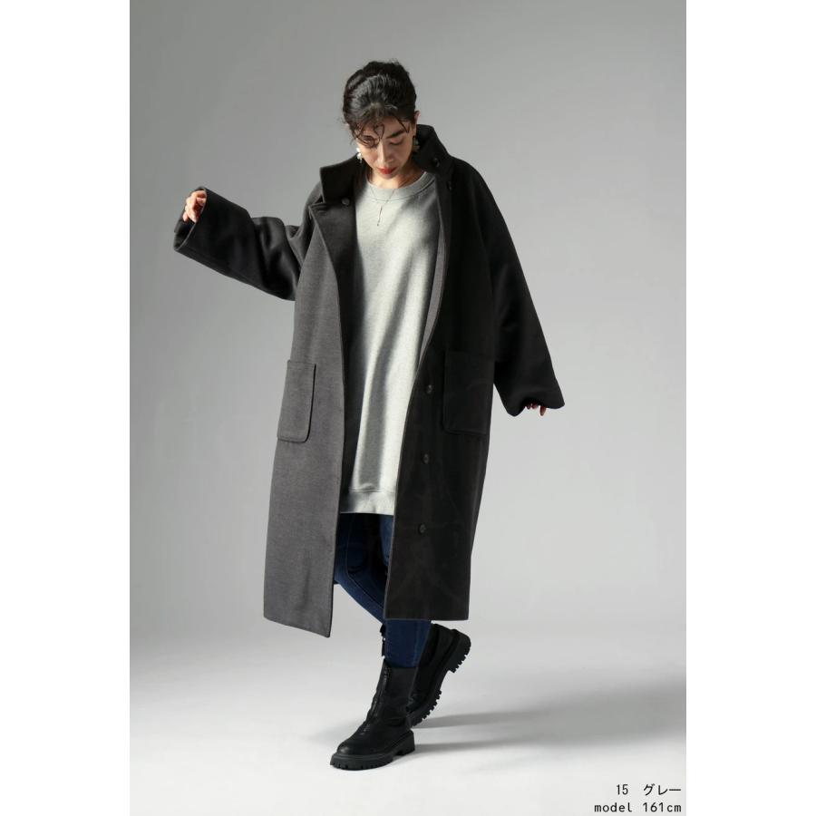 antiqua（アンティカ） スタンドカラーコート コート レディース