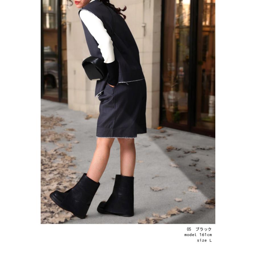 antiqua（アンティカ） 折り返しデザインブーツ ブーツ レディース 靴