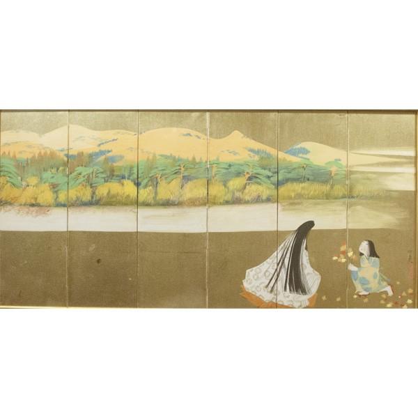 森田沙伊 日本画 横額 タトウ付 絵画 額装 : アンティーク慈光 - 通販