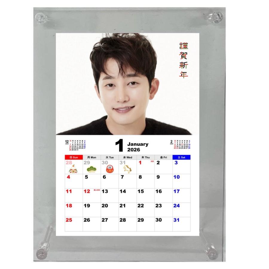 パクシフ 2026 フォトフレーム 卓上 カレンダー 韓流 グッズ fx095-0