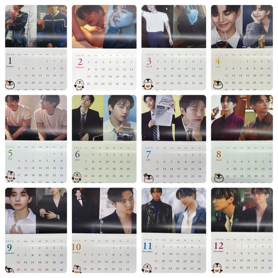 ジュノ2PM 2026 壁掛け カレンダー 二つ折りタイプ 韓流 グッズ fx058