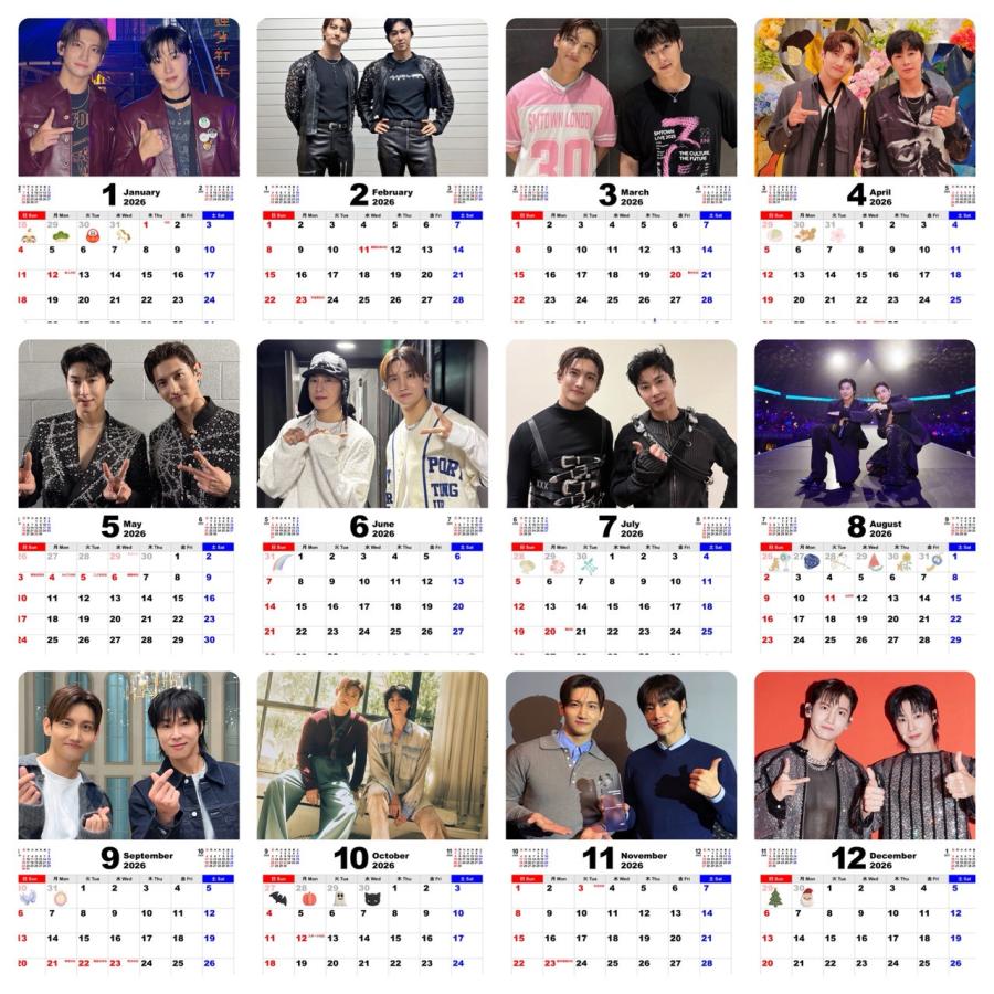 東方神起 TVXQ ユノ ユンホ チャンミン 2026 A4 フォトフレーム付き