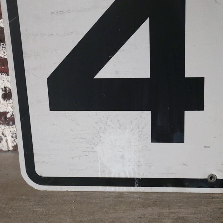 SPEED LIMIT 40 看板 アメリカ 道路標識 ヴィンテージ 白 ロードサイン