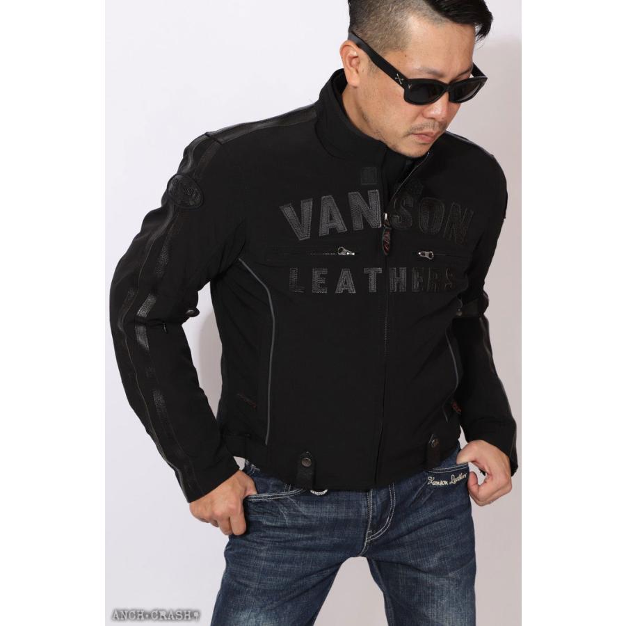 VANSON（バンソン） 防寒防水ライダースジャケット VS21107W 肩・肘