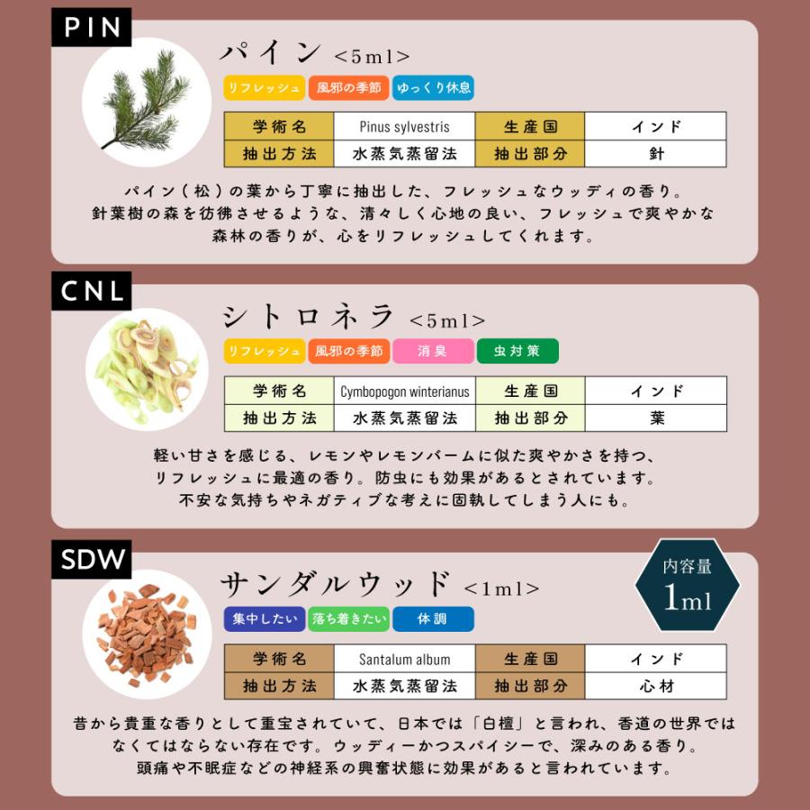 エッセンシャルオイル セット 5ml×5本セット アロマプレミアムセット3