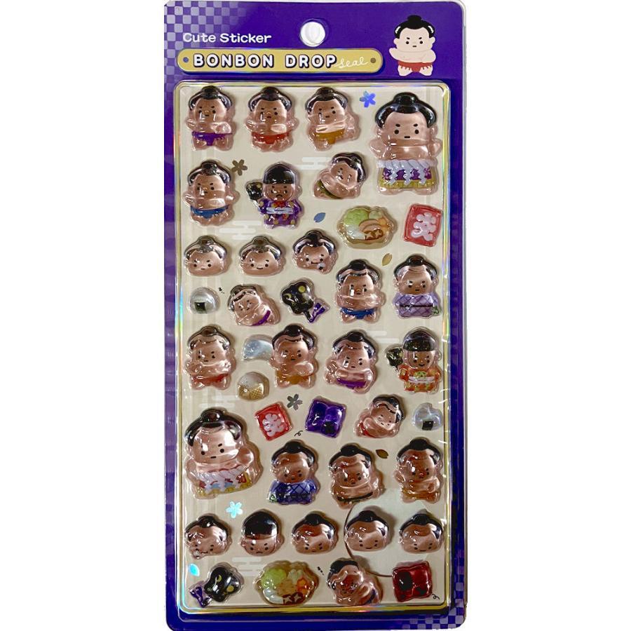 Q-LiA（クーリア） 正規品 ボンボンドロップシール 和柄 シール お相撲