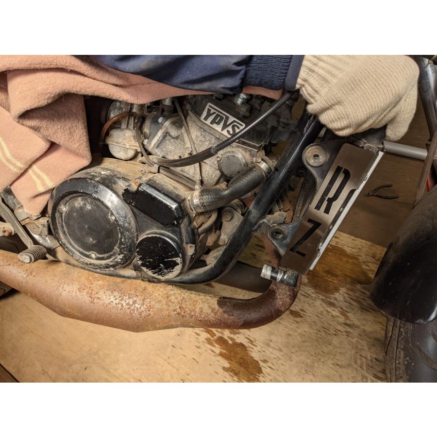 YAMAHA RZ250 ラジエーターカバー 軽量化タイプ ヘアライン ステンレス