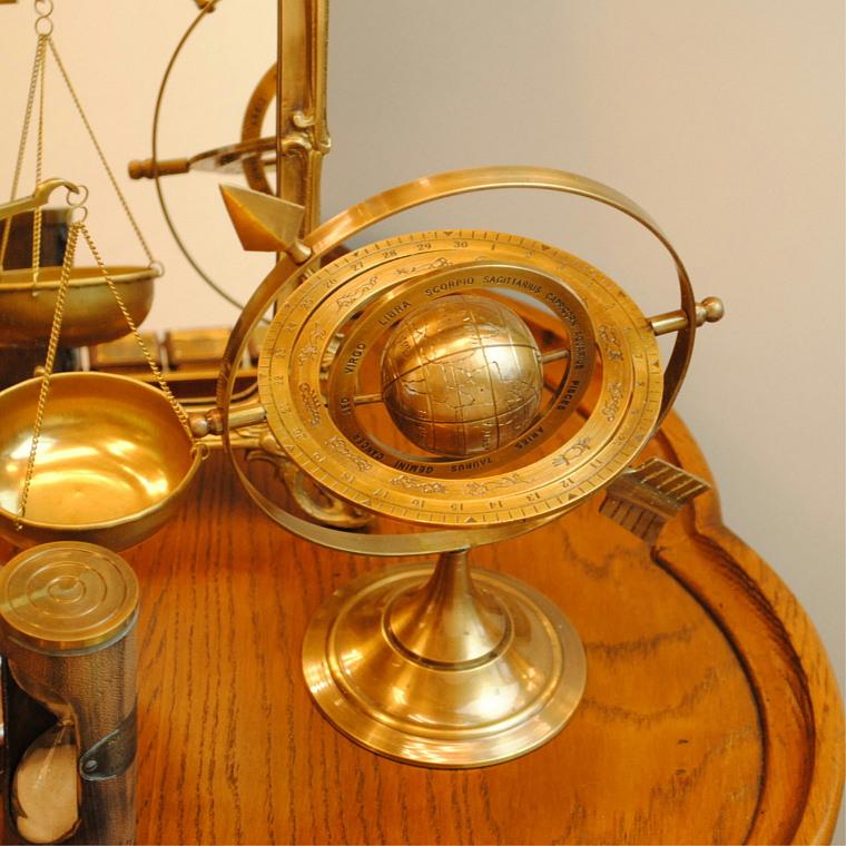 天球儀 おしゃれ 真鍮製 アンティーク調 地球儀 星座 座標 経度 緯度