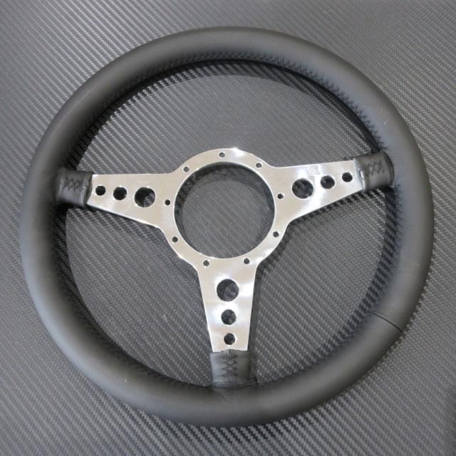 モトリタ Moto-Lita 3スポーク 14インチ ブラックレザー ステアリング