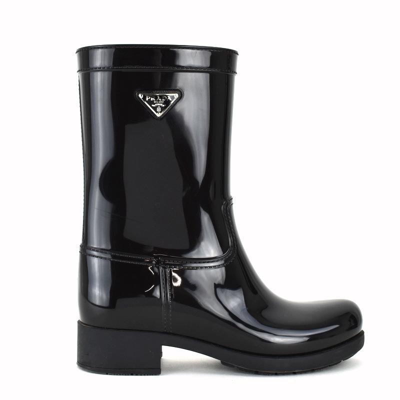 PRADA（プラダ） レディース レインブーツ サイズ36 23.0cm ブラック