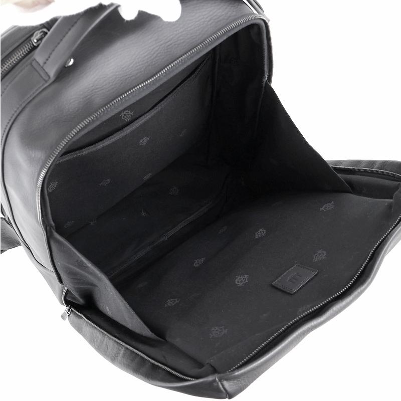 ダンヒル バックパック レザー ブラック 無地 ワンポイントロゴ