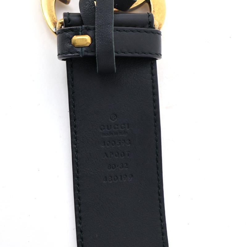 GUCCI（グッチ） ベルト メンズ レザー 400593 ブラック GGマーモント