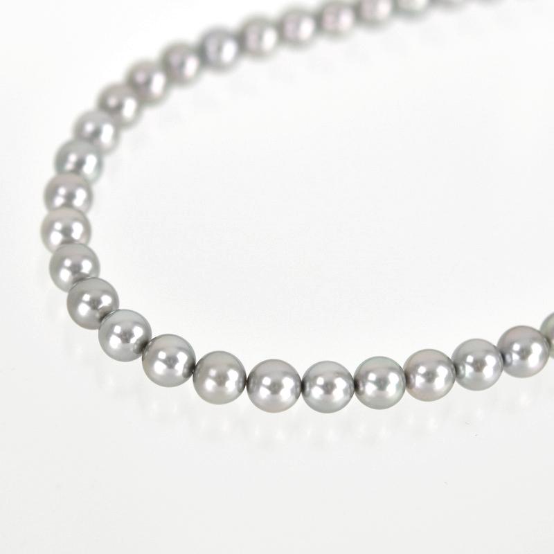 TASAKI（タサキ） グレーパール ネックレス 43cm 真珠 8.0~8.5mm
